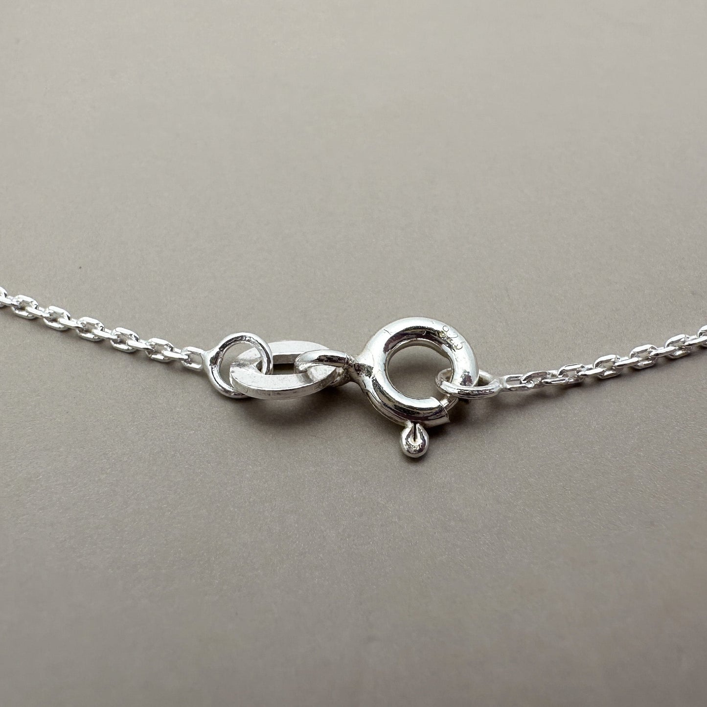 18" Boston Link Chain 1mm Finished Chain  (Sterling Silver) - 1 pc. (M1055)