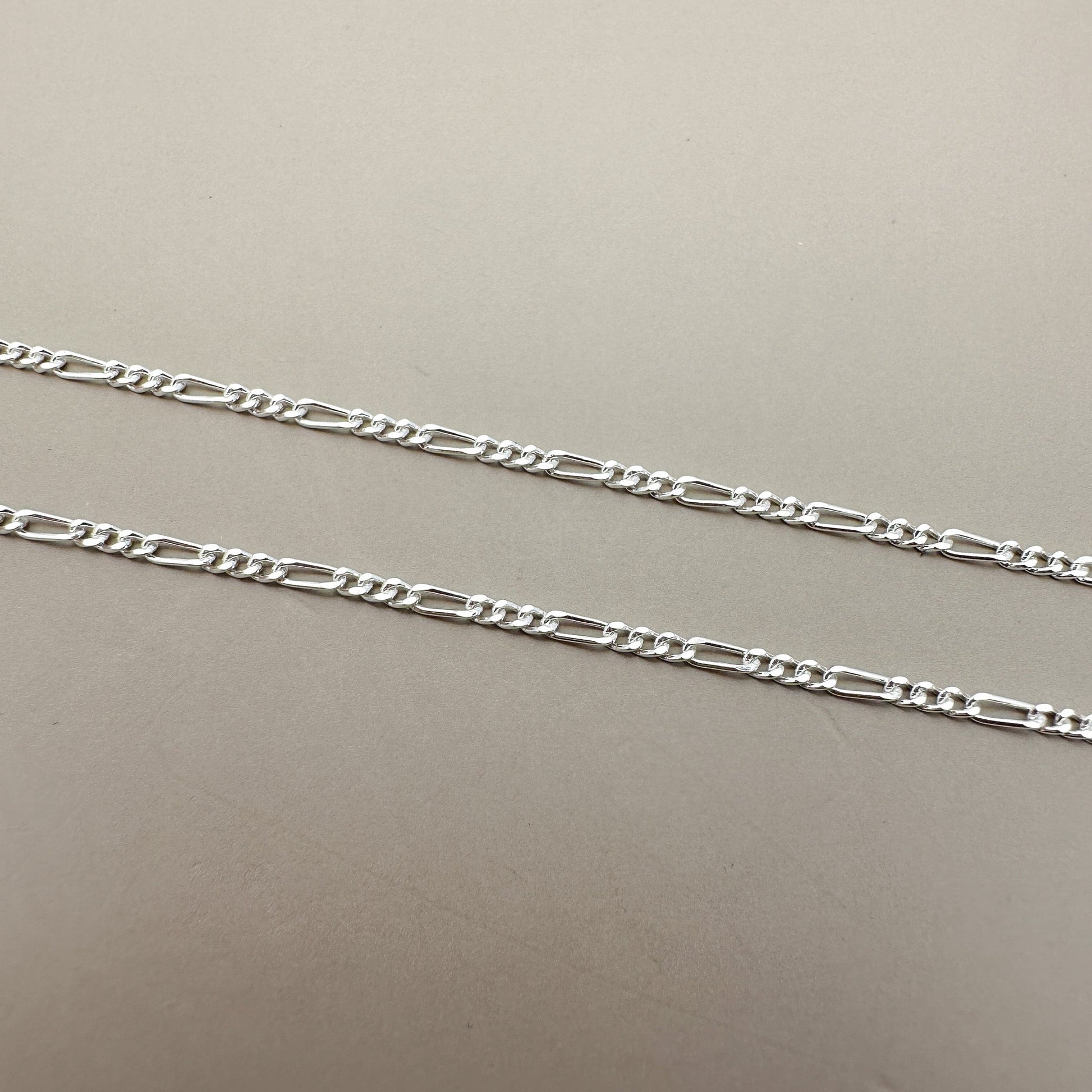 18" Figaro Chain 1.5mm Finished Chain (Sterling Silver) - 1 pc. (M42)-The Bead Gallery Honolulu