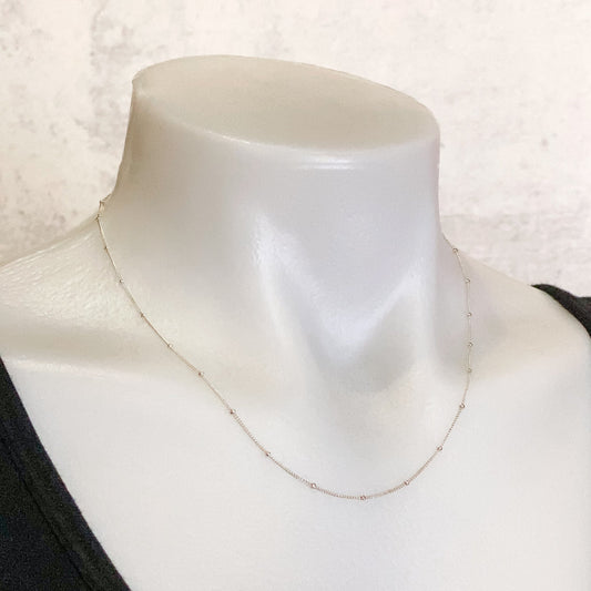 18" Satellite Kerb Necklace Chain (Sterling Silver)