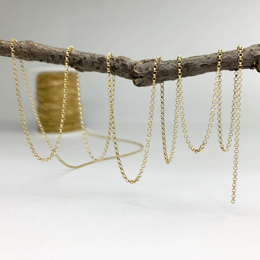 1.3mm Rolo Chain (14kt Gold Filled) - 1 ft.
