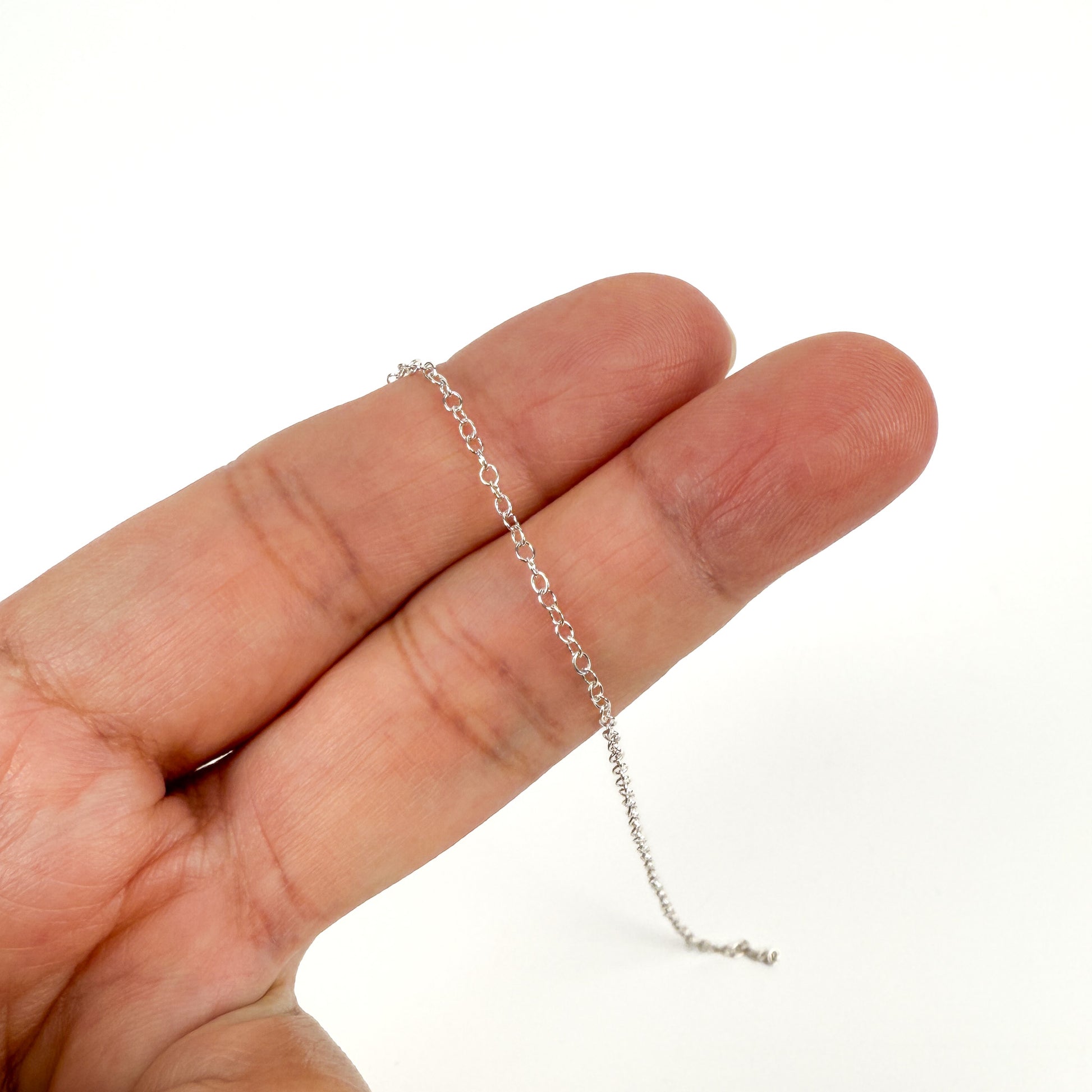 1.5mm Baby Cable - Sterling Silver (1 in/CH331)-The Bead Gallery Honolulu