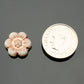 Wildflower 14mm Ivory Opaque with Copper Wash 14mm Glass Bead - 12 pcs.-The Bead Gallery Honolulu