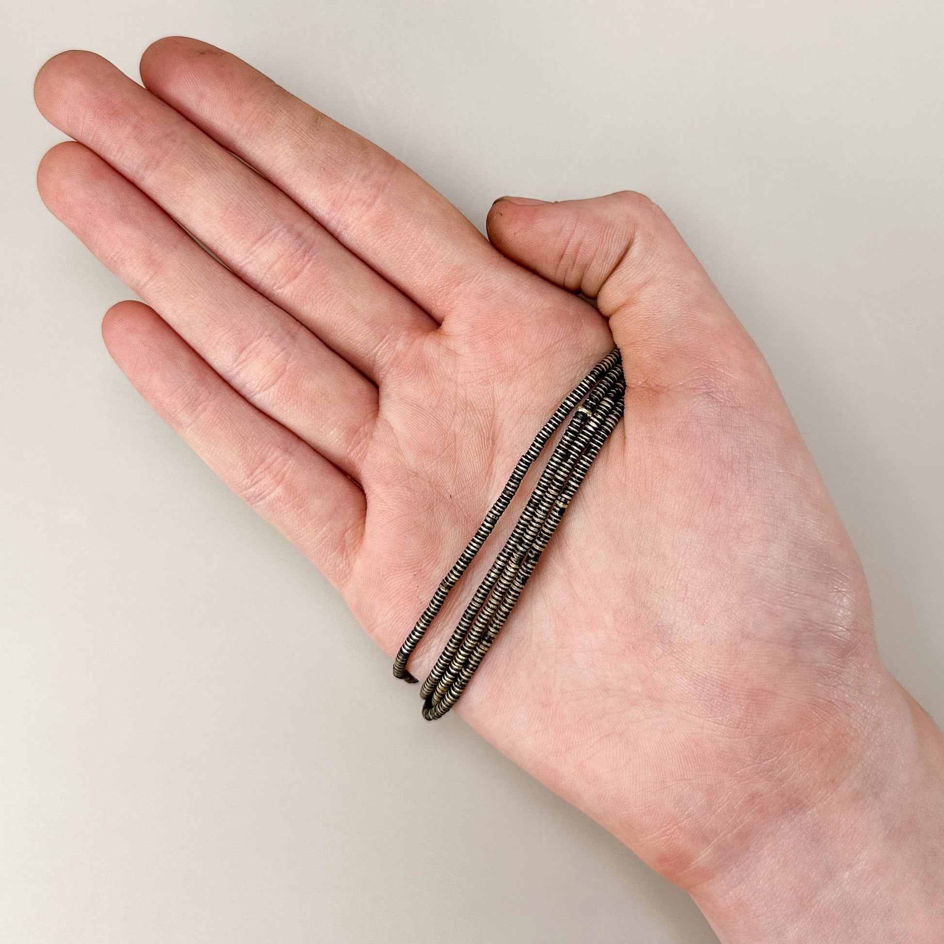 2x1.75mm Lined Tube Patina Brass Metal Bead - 25" Strand (GEM2228)-The Bead Gallery Honolulu