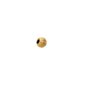 Li'l Punkin 3mm Corrugated Gold Filled Bead (5 pc/M649) CHECK PRICE & QTY-The Bead Gallery Honolulu
