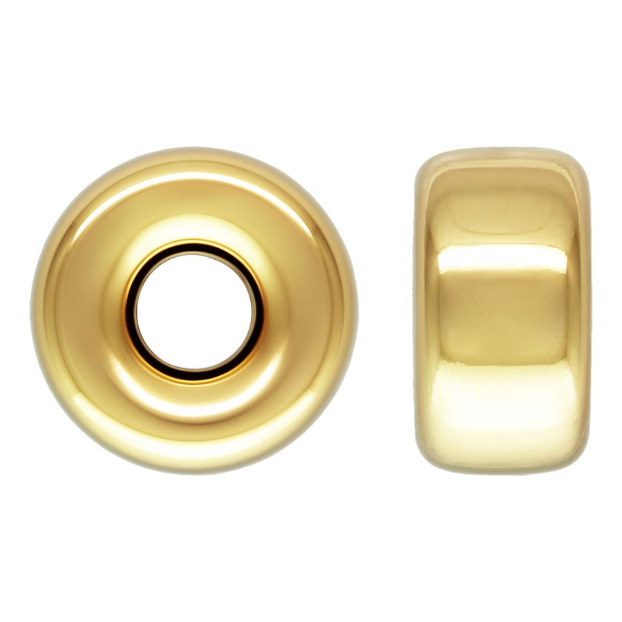 Donut Rondelle 5mm Spacer Bead - Sterling Silver | Gold Filled (1 pc/M1908)-The Bead Gallery Honolulu