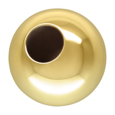 4mm Shiny Round (1.75mm Large Hole) Bead - Gold Filled (M2084)-The Bead Gallery Honolulu