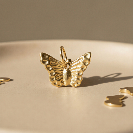 Glimmerwing Butterfly 8x12mm Charm - Silver | Gold (1 pc/M2085) – AI Studio Image (Transformed)