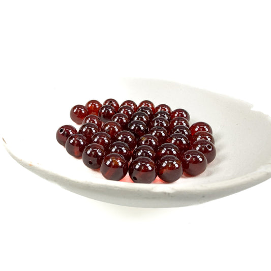 Hessonite Garnet 8mm Round Bead (1 pc/P2707)-The Bead Gallery Honolulu