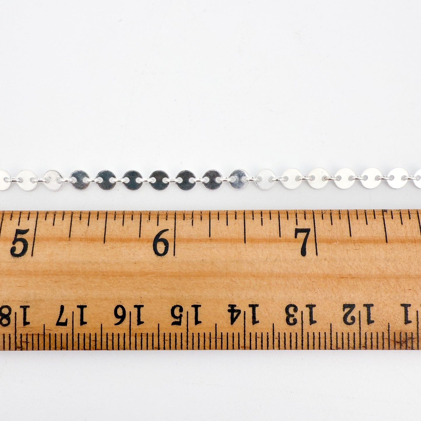 4mm Disc Chain - Sterling Silver (1 in/CH186)-The Bead Gallery Honolulu