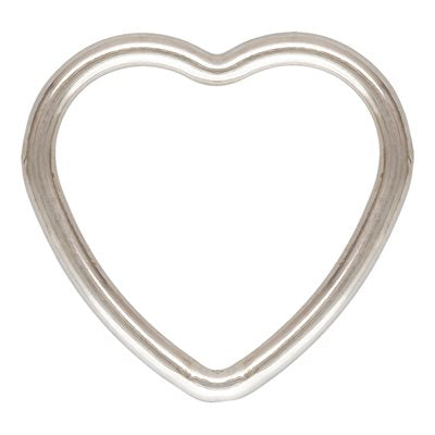 10mm Open Heart Charm/Link - Silver | Gold (M340)-The Bead Gallery Honolulu