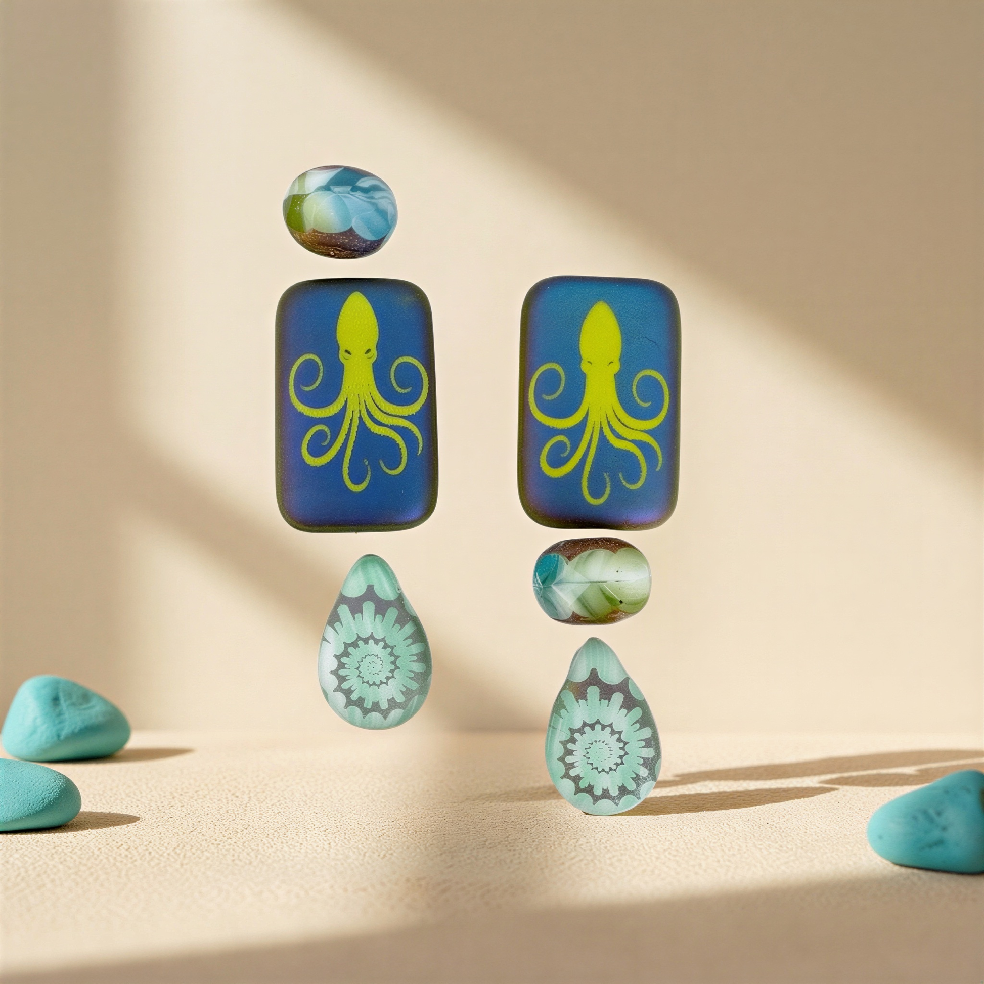 Beach Bound Earrings Kit (4 Designs) - Beads Only (KT442) – AI Studio Image (Transformed)