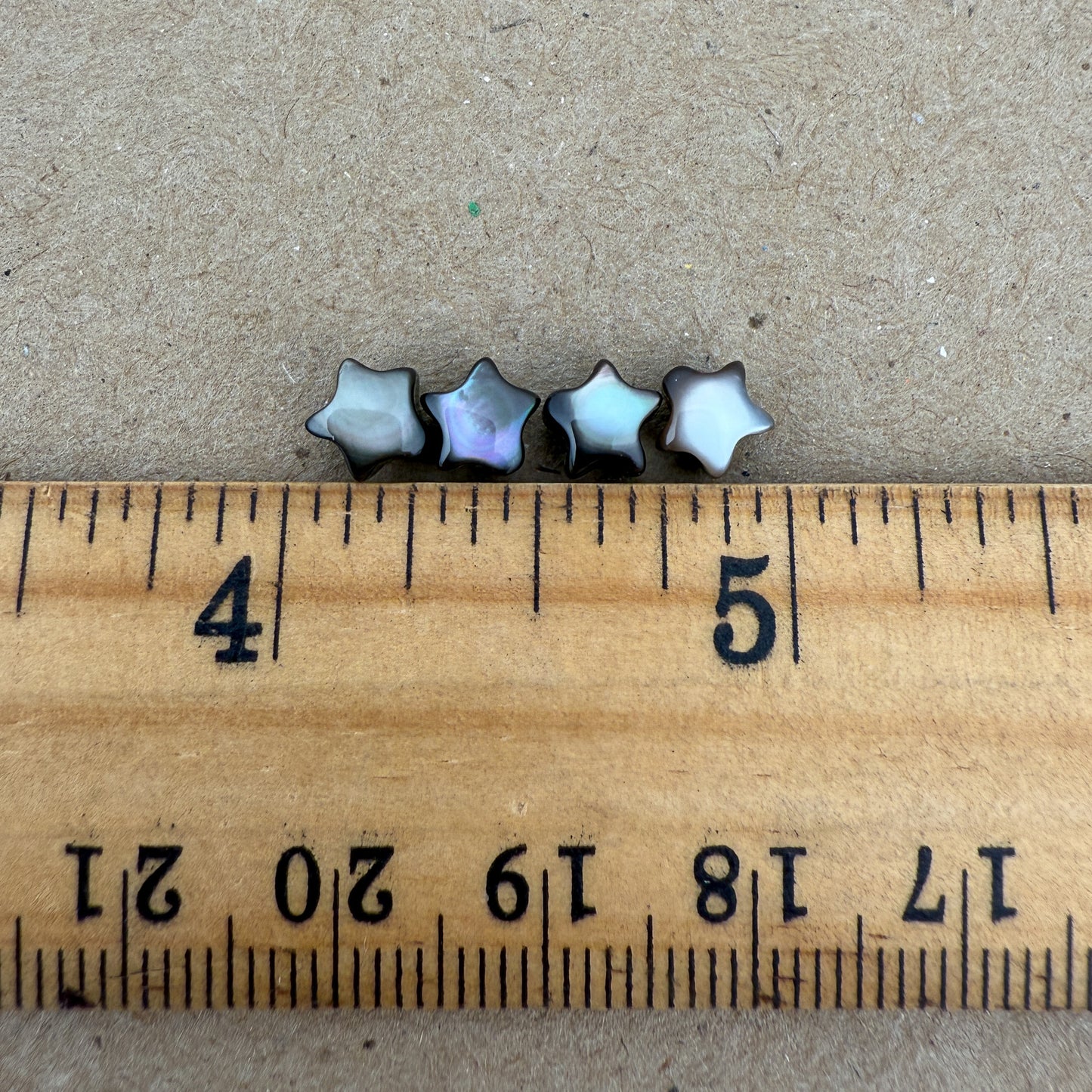 6mm Black Lip Shell Star Bead - 1 pc. (P3287)-The Bead Gallery Honolulu