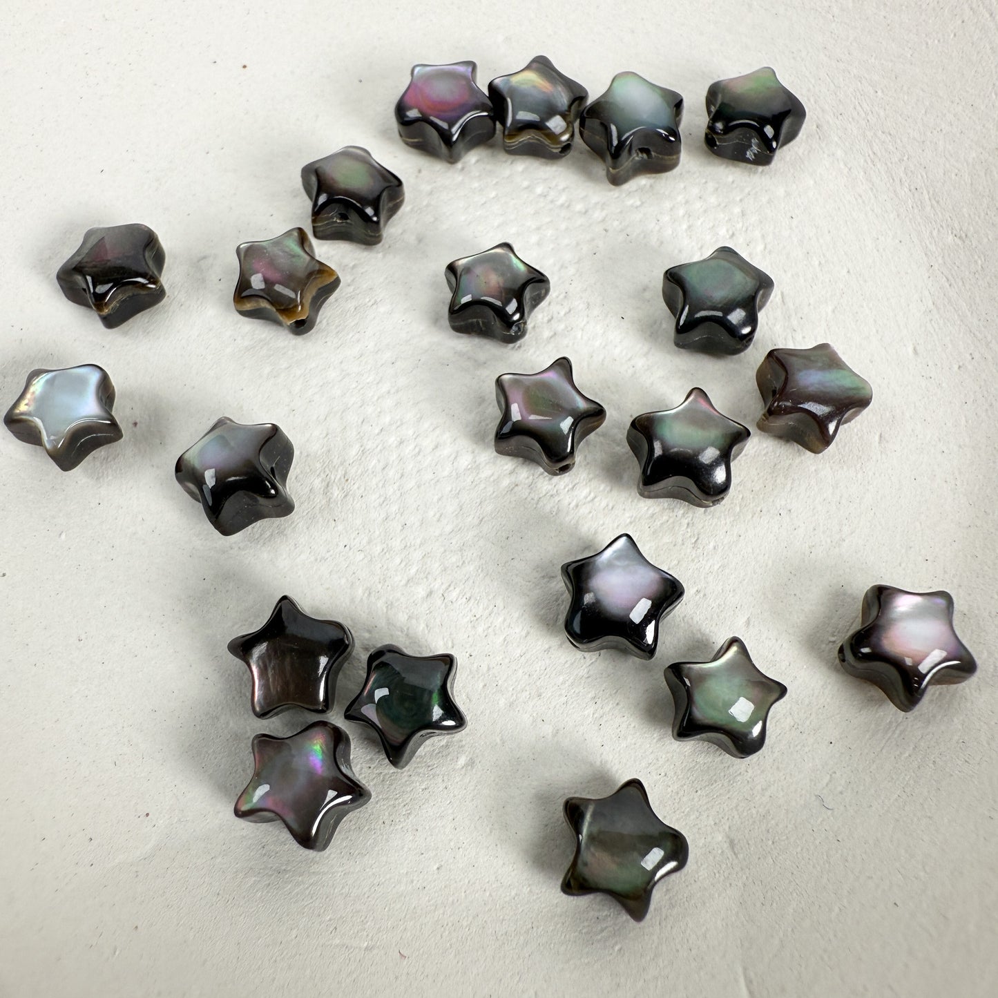 6mm Black Lip Shell Star Bead - 1 pc. (P3287)-The Bead Gallery Honolulu