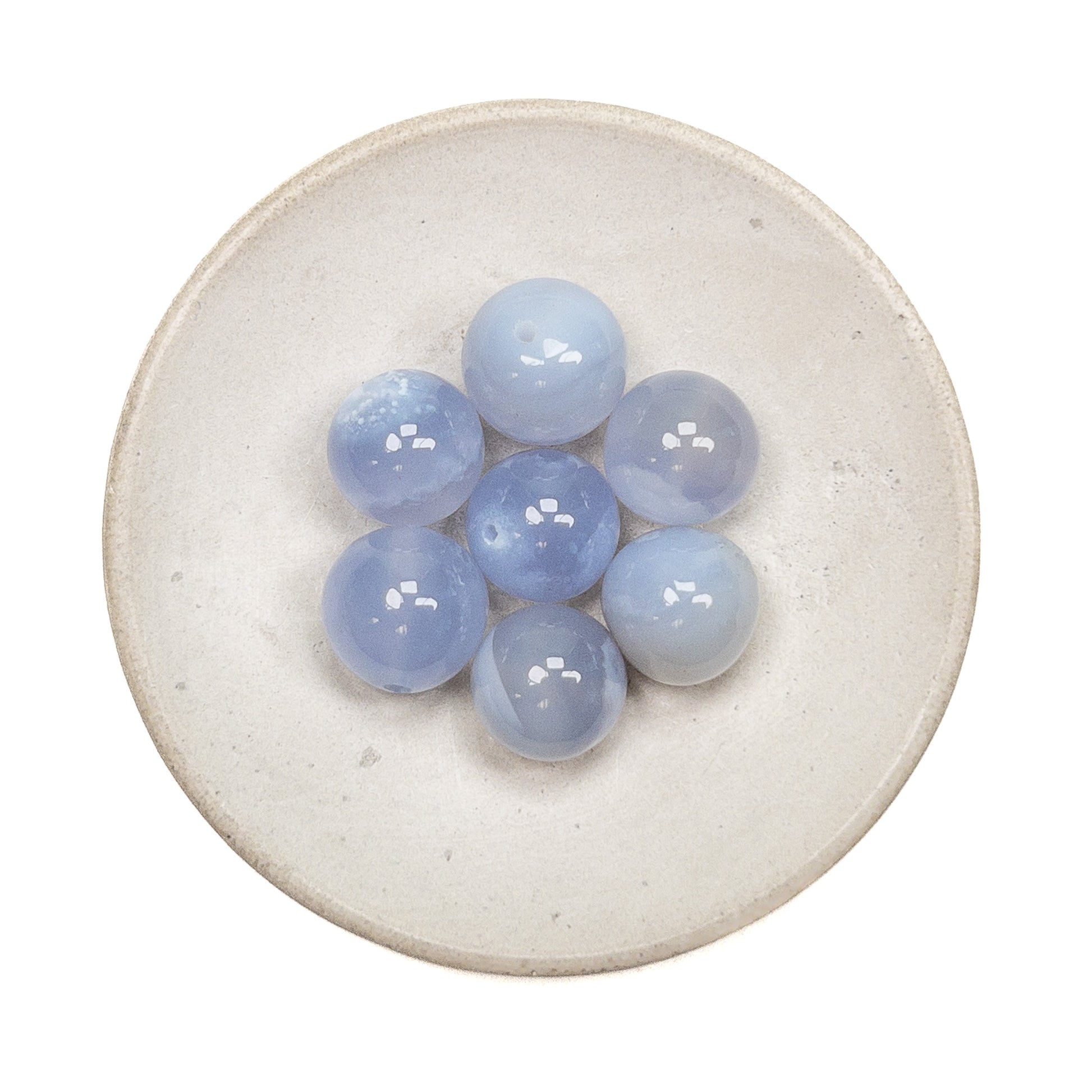 Blue Chalcedony 11.5mm Round Bead - 1 pc.-The Bead Gallery Honolulu