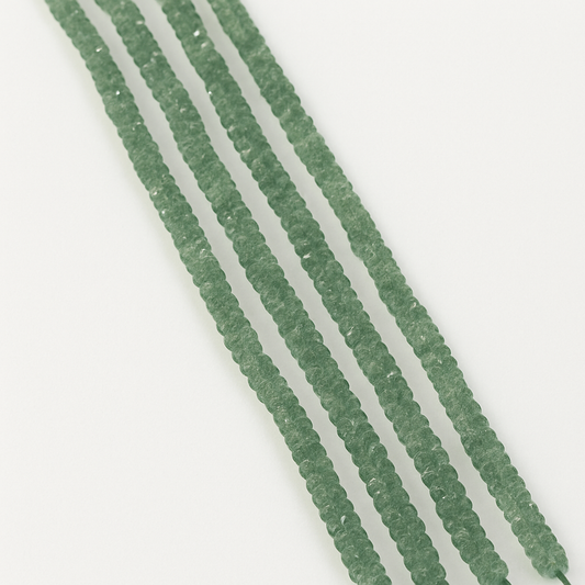 Green Kyanite 4.5mm Faceted Rondelle Bead - 7" Strand (GEM2462)