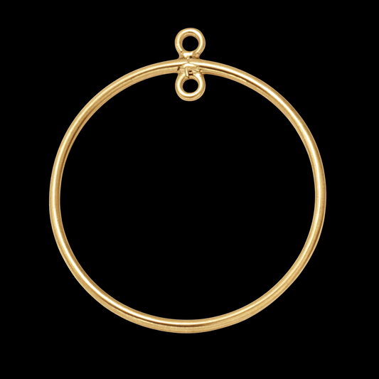 25mm Circle Hoop - Silver | Gold (1 pc/M254)-The Bead Gallery Honolulu