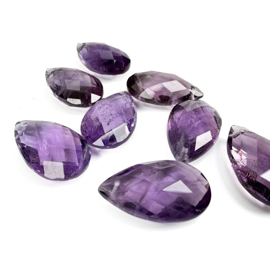 Amethyst 20mm Faceted Drop Briolette Bead (1 pc/P1574)-The Bead Gallery Honolulu