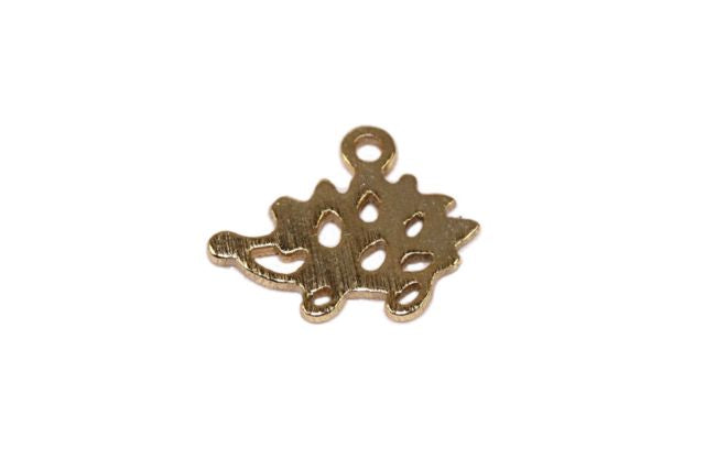 Hedgehog Charm (Gold Plated over Sterling Silver) - 1 pc.-The Bead Gallery Honolulu