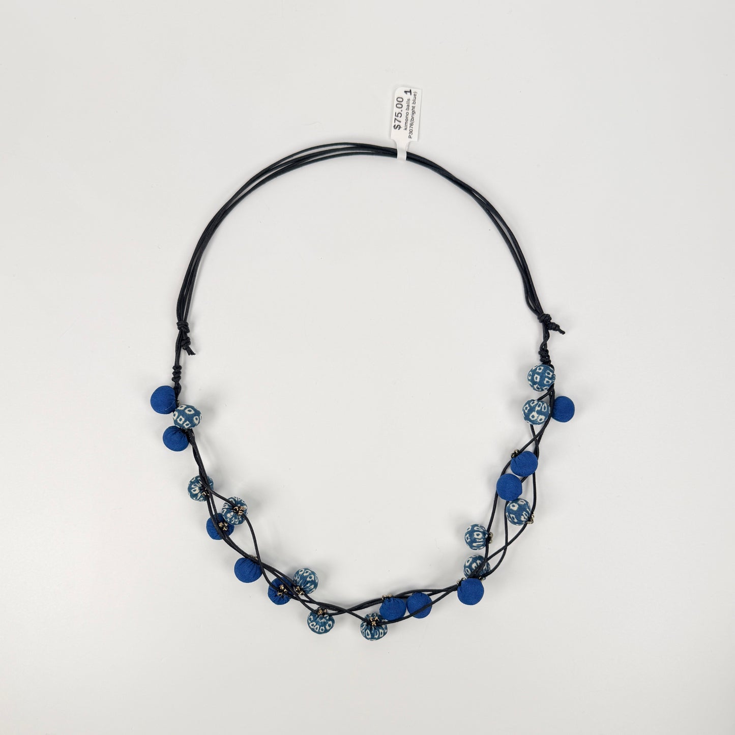 Handmade Vintage Kimono Multi-Ball Necklace (P3076)