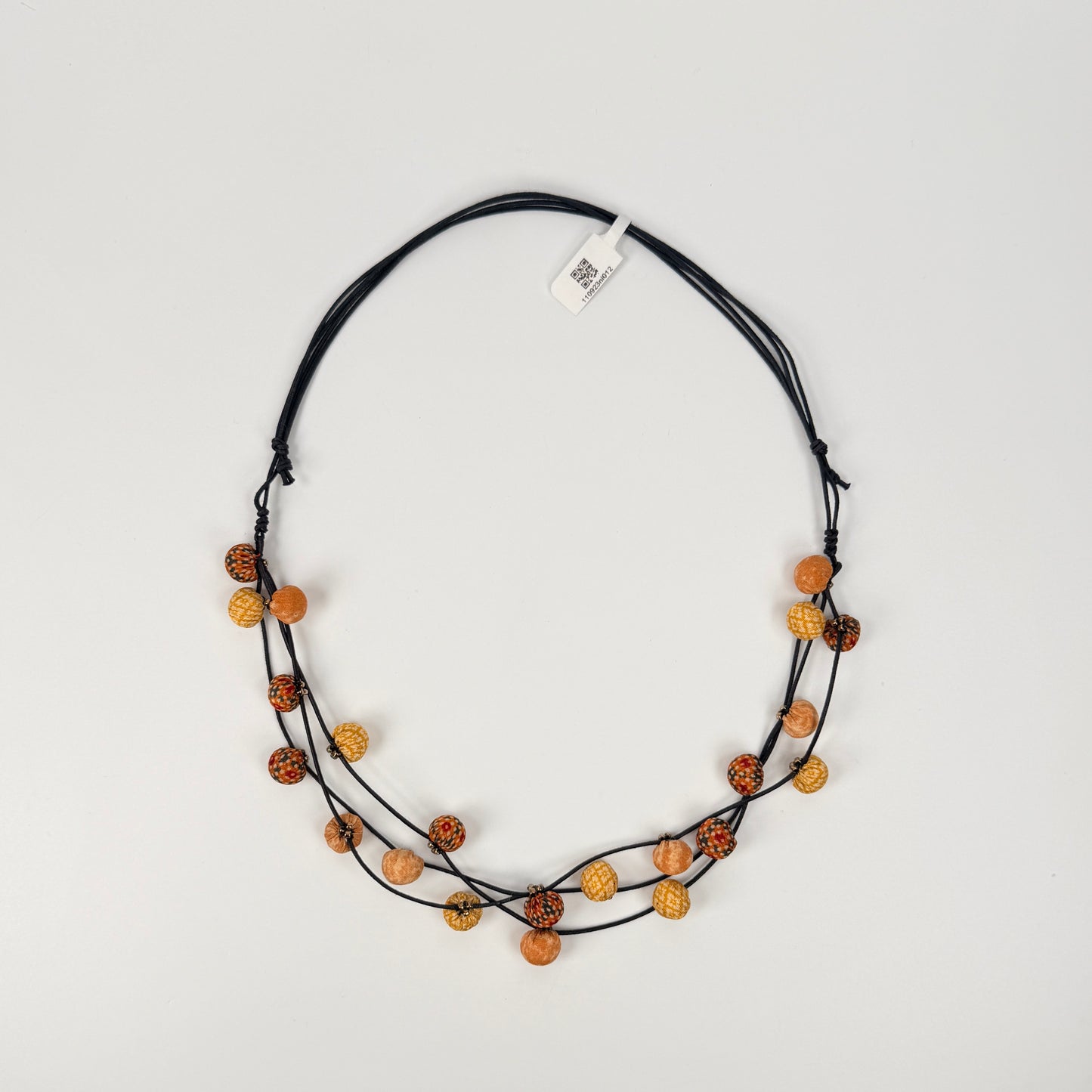 Handmade Vintage Kimono Multi-Ball Necklace (P3076)