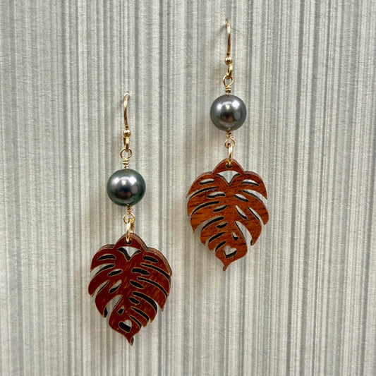 Tahitian Pearls Finished Earrings - 1 pair (J356)