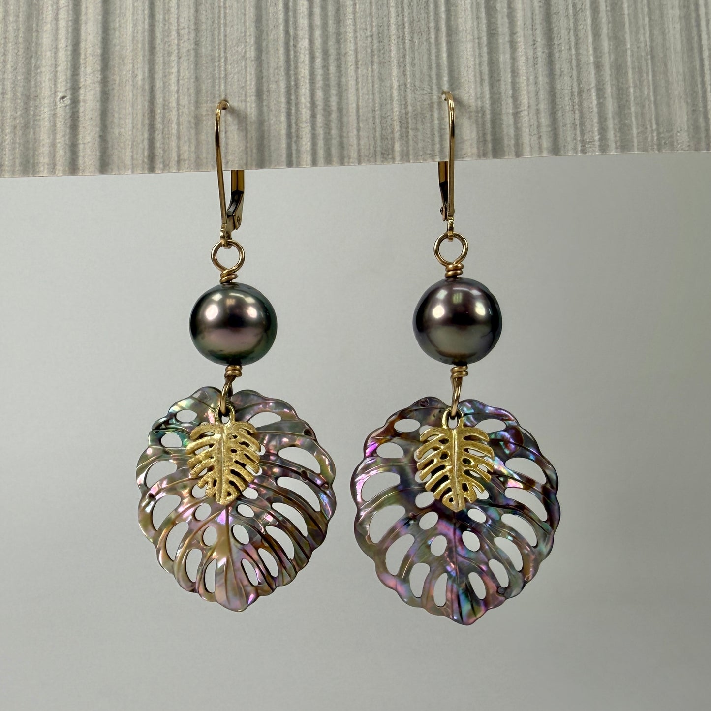 Tahitian Pearls Finished Earrings - 1 pair (J356)