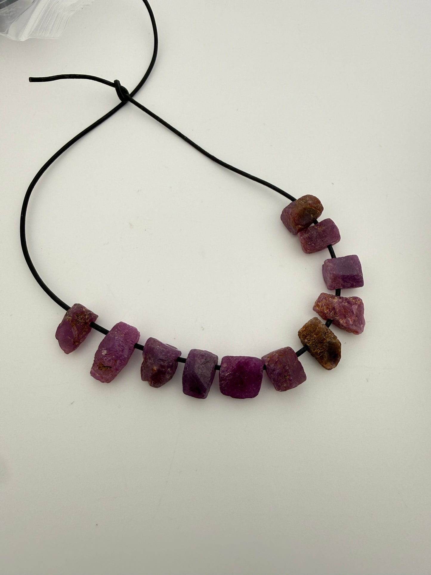 Natural Ruby Raw Crystal Specimen Drilled & Undrilled (1 pc/TU267)