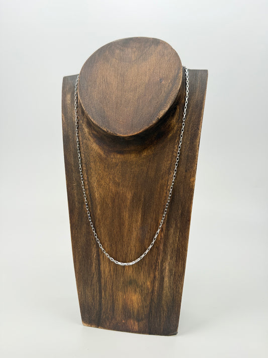 18" Boxy Drawn Cable Chain - Stainless Steel (1 pc/M1328)