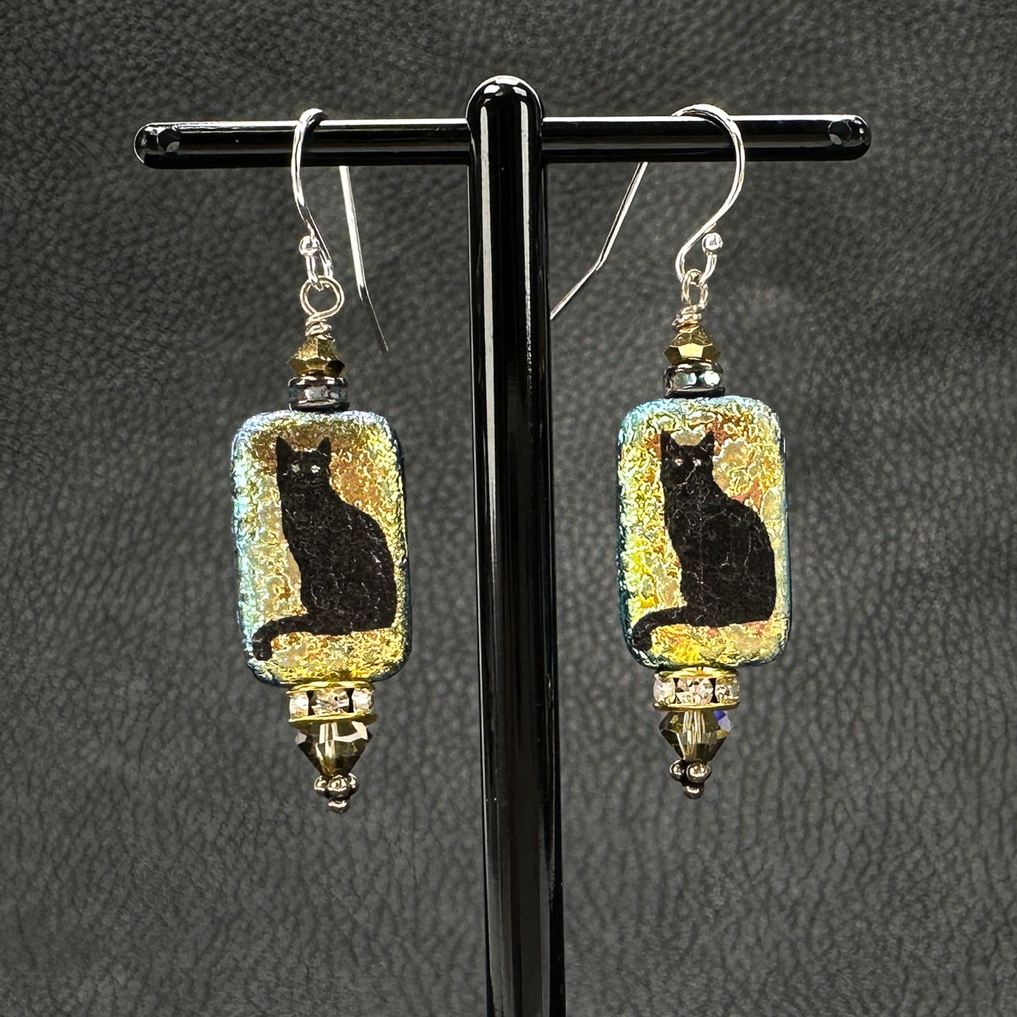 Black Cat OR Skull Earrings - 1 pair (KT286)