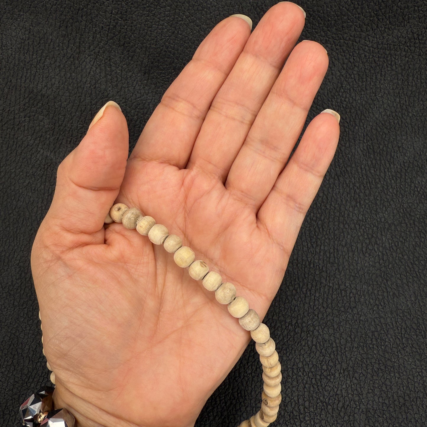 Premium Sacred Tulsi (Holy Basil) 7mm Prayer Bead - 26.5" Strand (GEM2366)-The Bead Gallery Honolulu