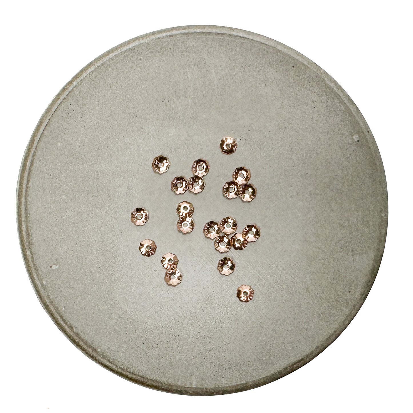 Bead Cap 4mm Fluted (Rose Gold Filled) - 10 pcs.-The Bead Gallery Honolulu