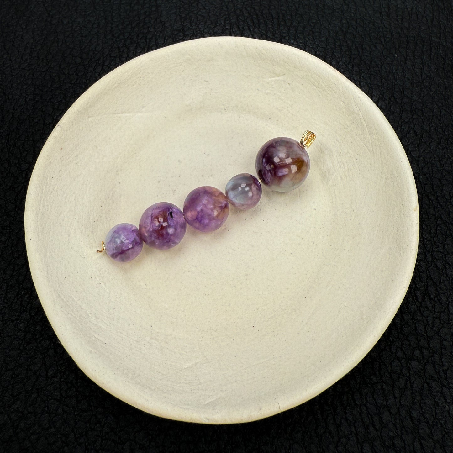 Charoite Bead Mix - 7 pcs. (MIX143)-The Bead Gallery Honolulu