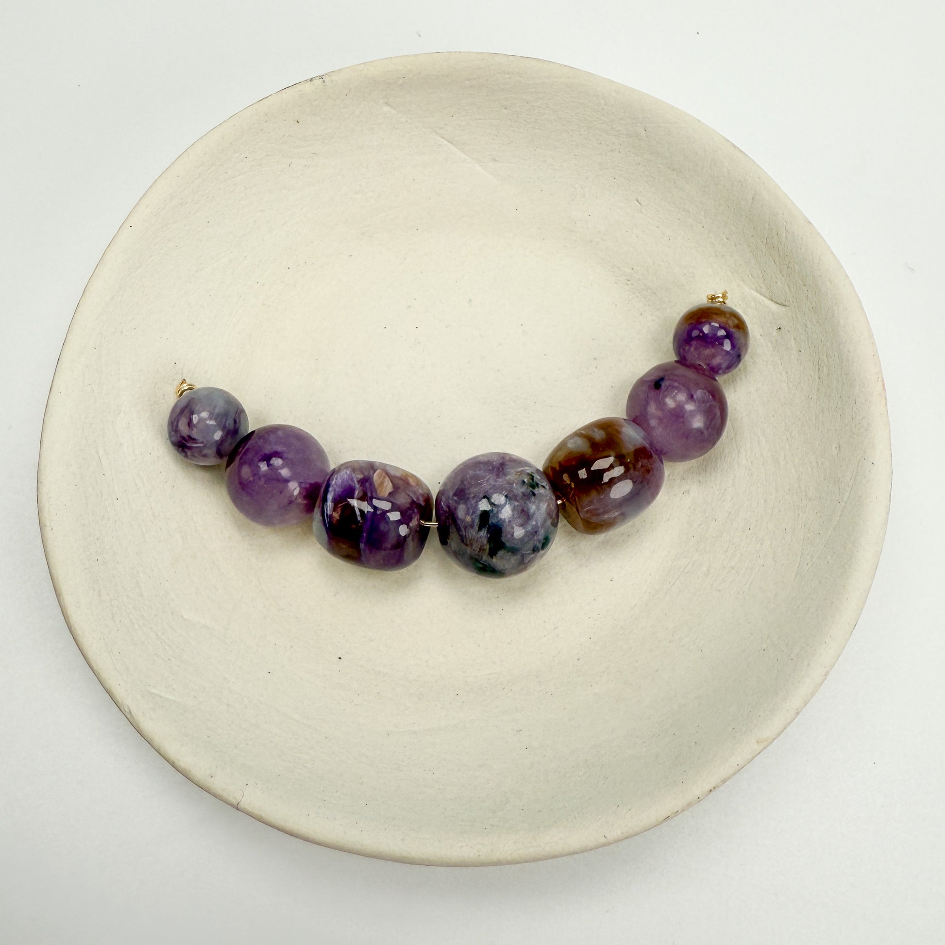 Charoite Bead Mix - 7 pcs. (MIX143)-The Bead Gallery Honolulu