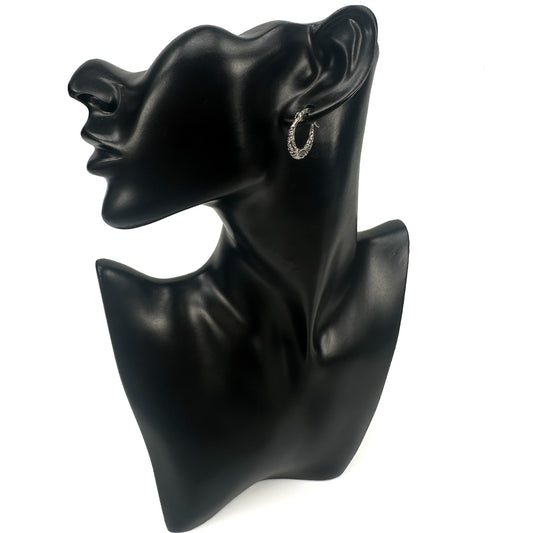 18x22mm Textured Swirl Earrings - Bali Silver (2 pcs/S694)-The Bead Gallery Honolulu