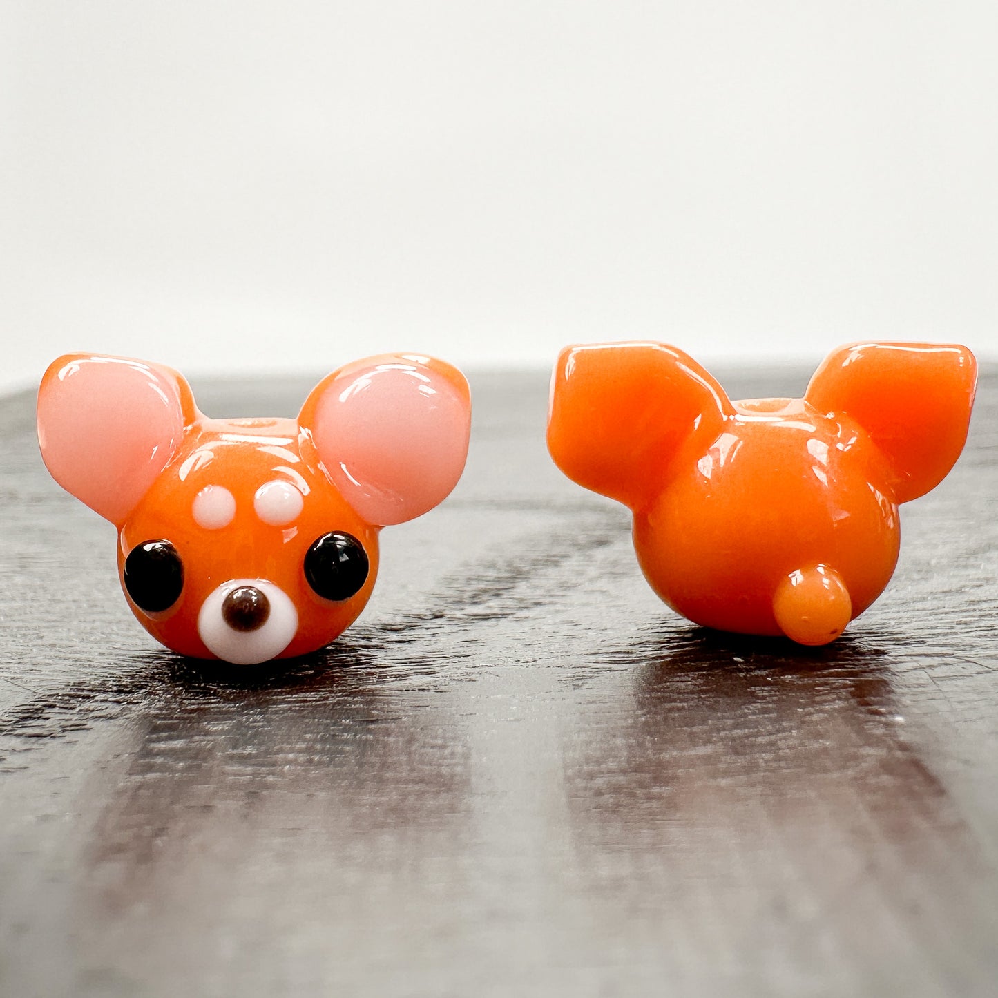 Chibi Handmade Glass Beads - Chihuahua Dog Red-The Bead Gallery Honolulu