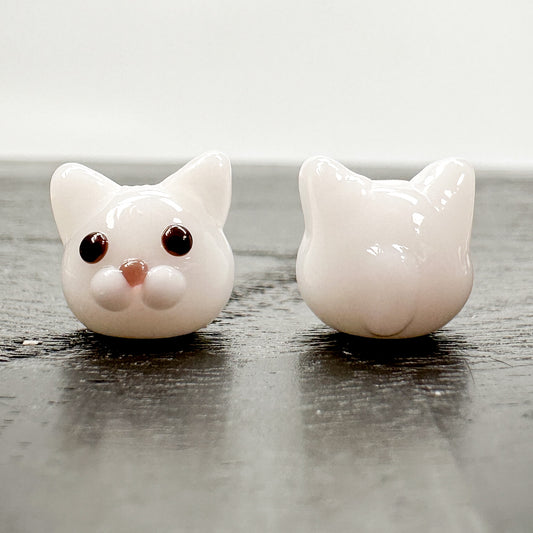 Chibi Beads - White Cat-The Bead Gallery Honolulu