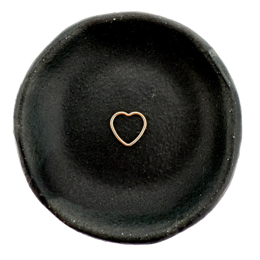 10mm Open Heart Charm/Link - Silver | Gold (M340)-The Bead Gallery Honolulu