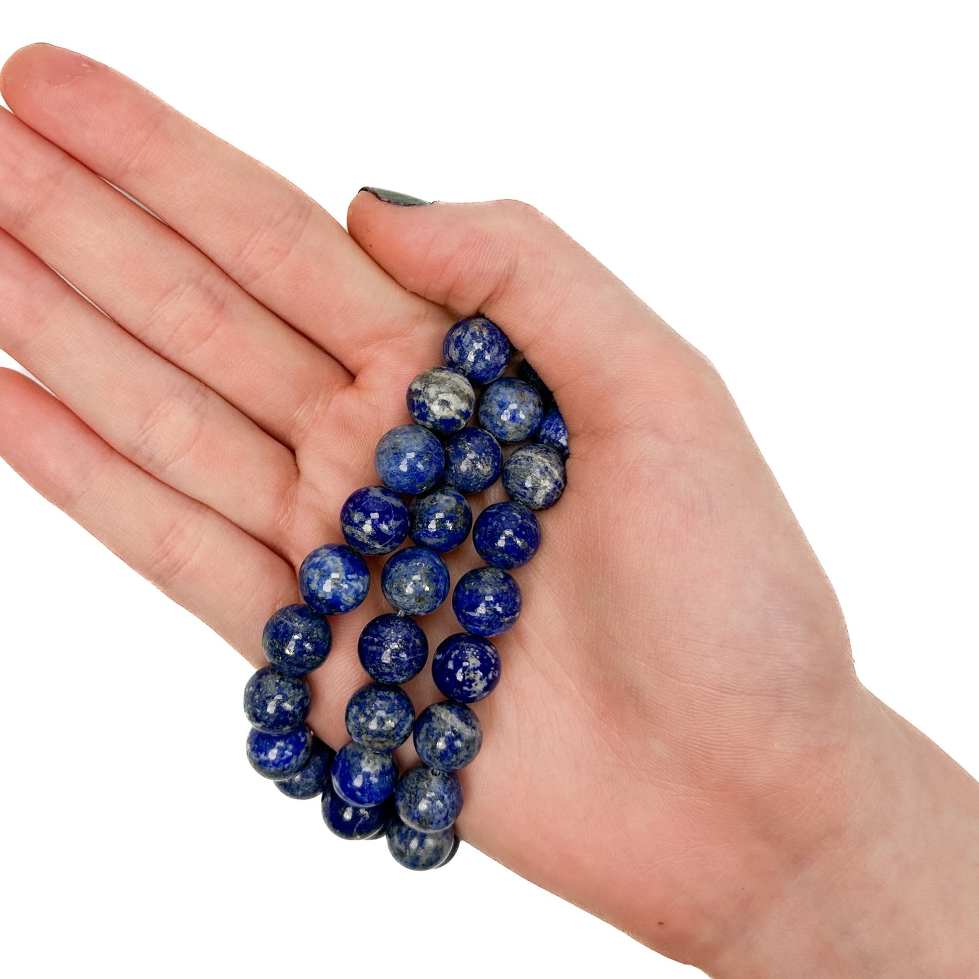 Lapis Lazuli 10mm Smooth Round Bead - 7.75" Strand-The Bead Gallery Honolulu
