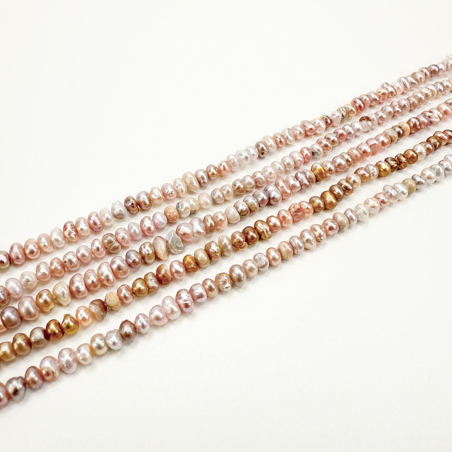 4-5mm Freshwater Pearl Pink Tones Potato Bead - 7.75" Strand (GEM2369)-The Bead Gallery Honolulu