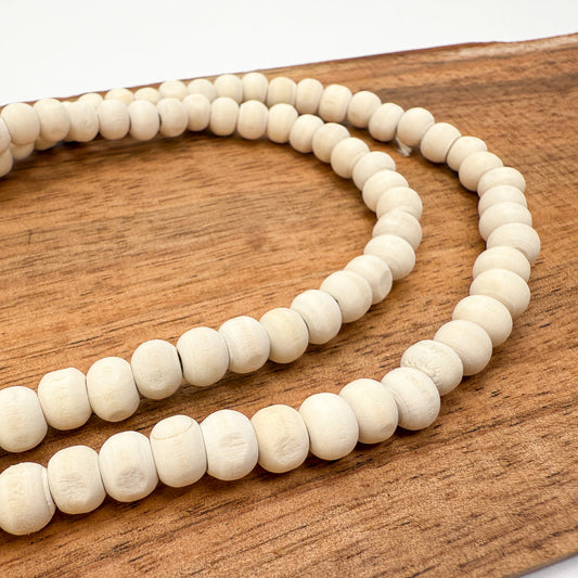 Neem Wood 8mm Round Bead - 29" Strand (GEM2367)-The Bead Gallery Honolulu