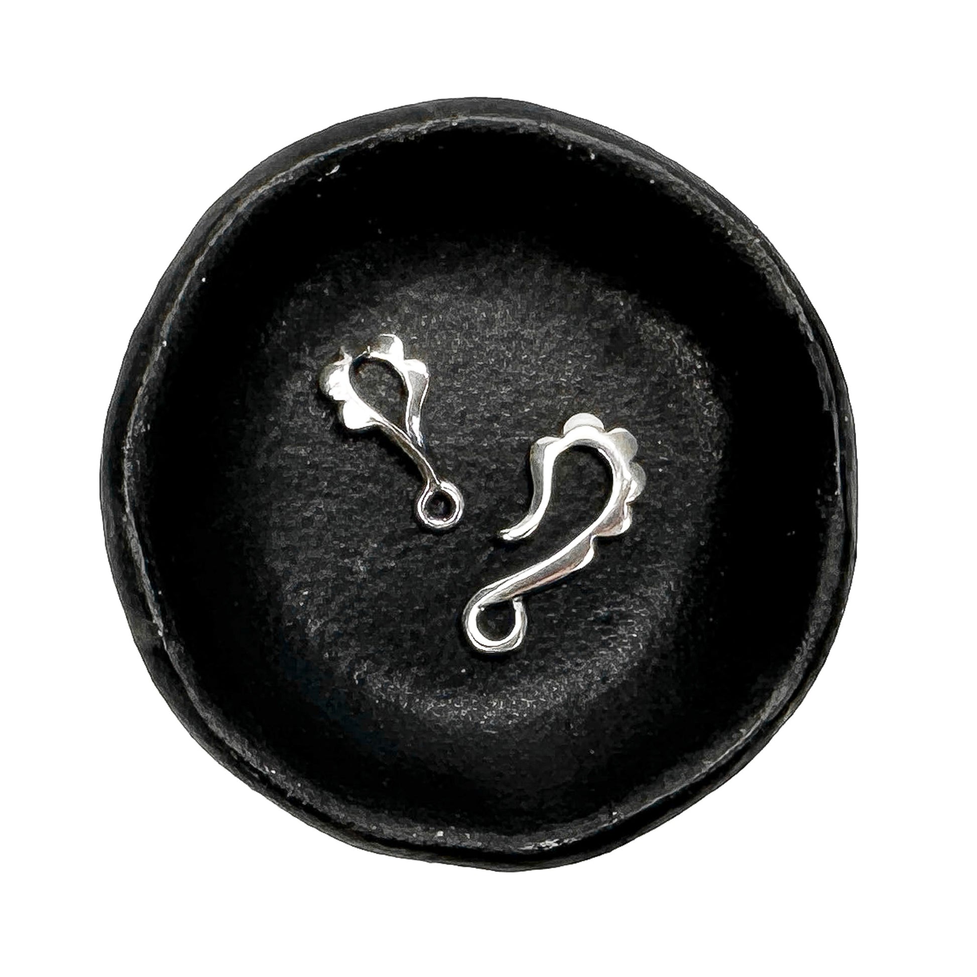 Seahorse Hook and Eye Clasp (Sterling Silver) - 1 set