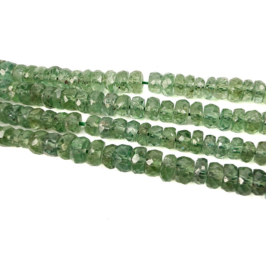Green Kyanite 4.5mm Faceted Rondelle Bead - 7" Strand (GEM2462)