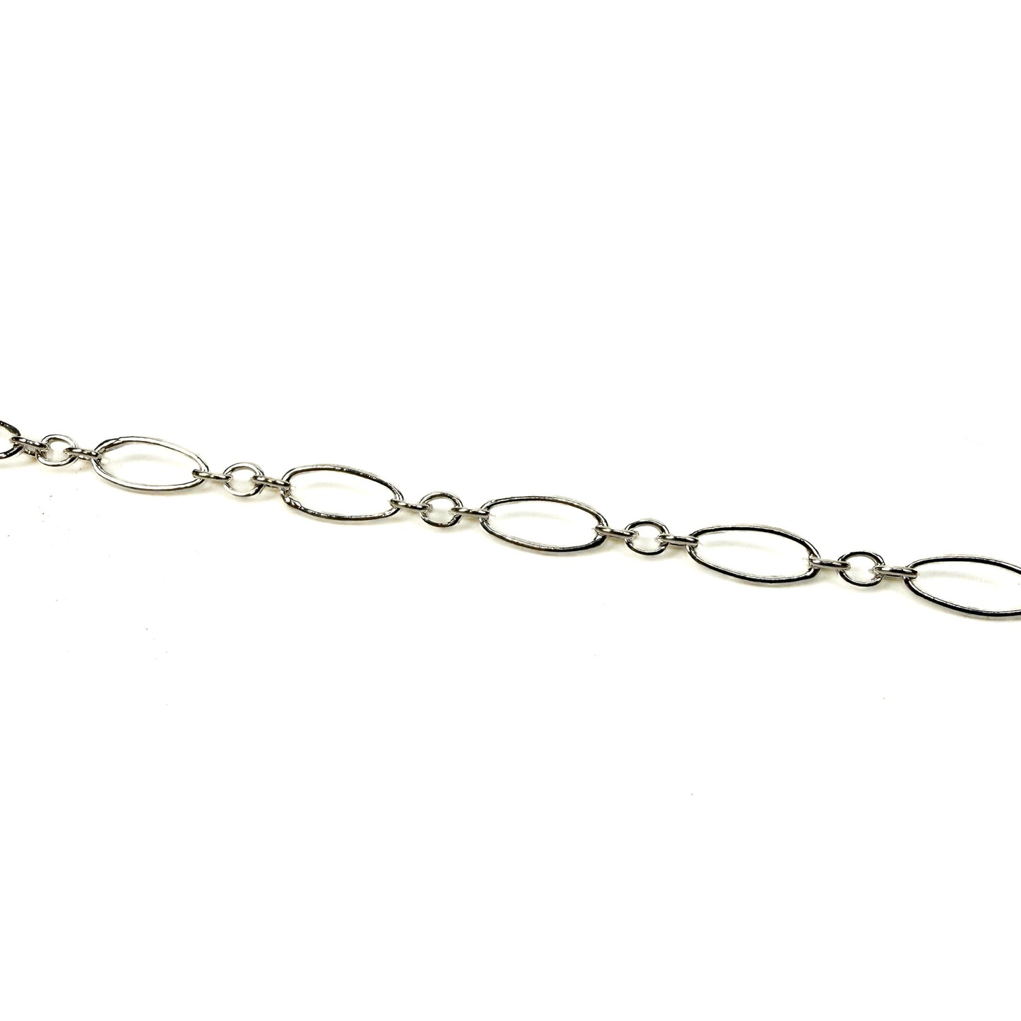 Oval Long and Short Chain - Sterling Silver (1 inch/CH200)