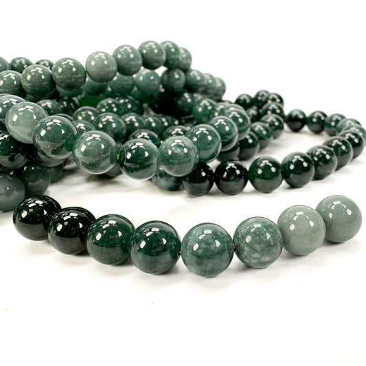 Blue Jade 8mm Smooth Round Ombre Bead Mix - 8 pcs. (MIX104)