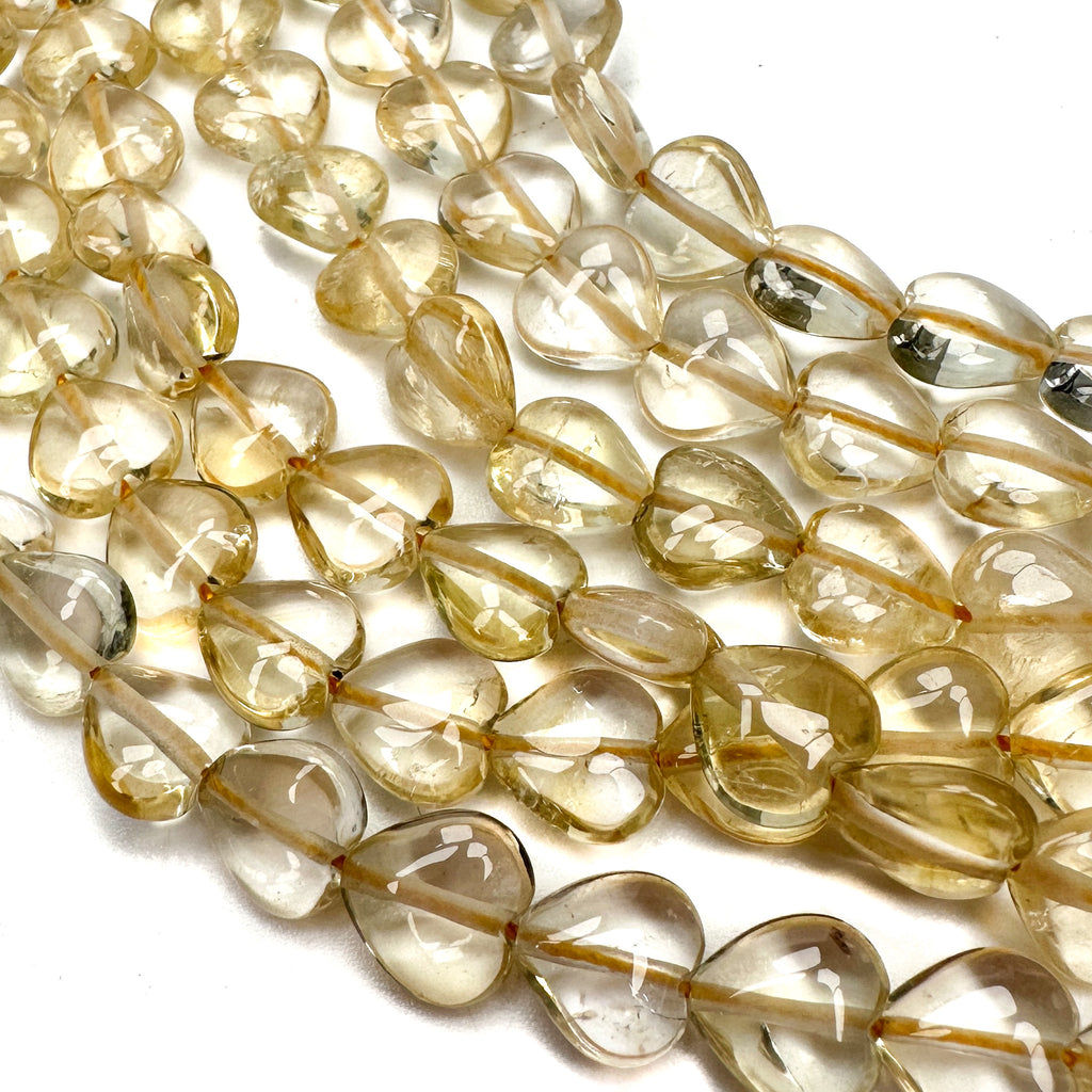 Citrine Faceted Half-Moon Beads 8 inch 15 pieces