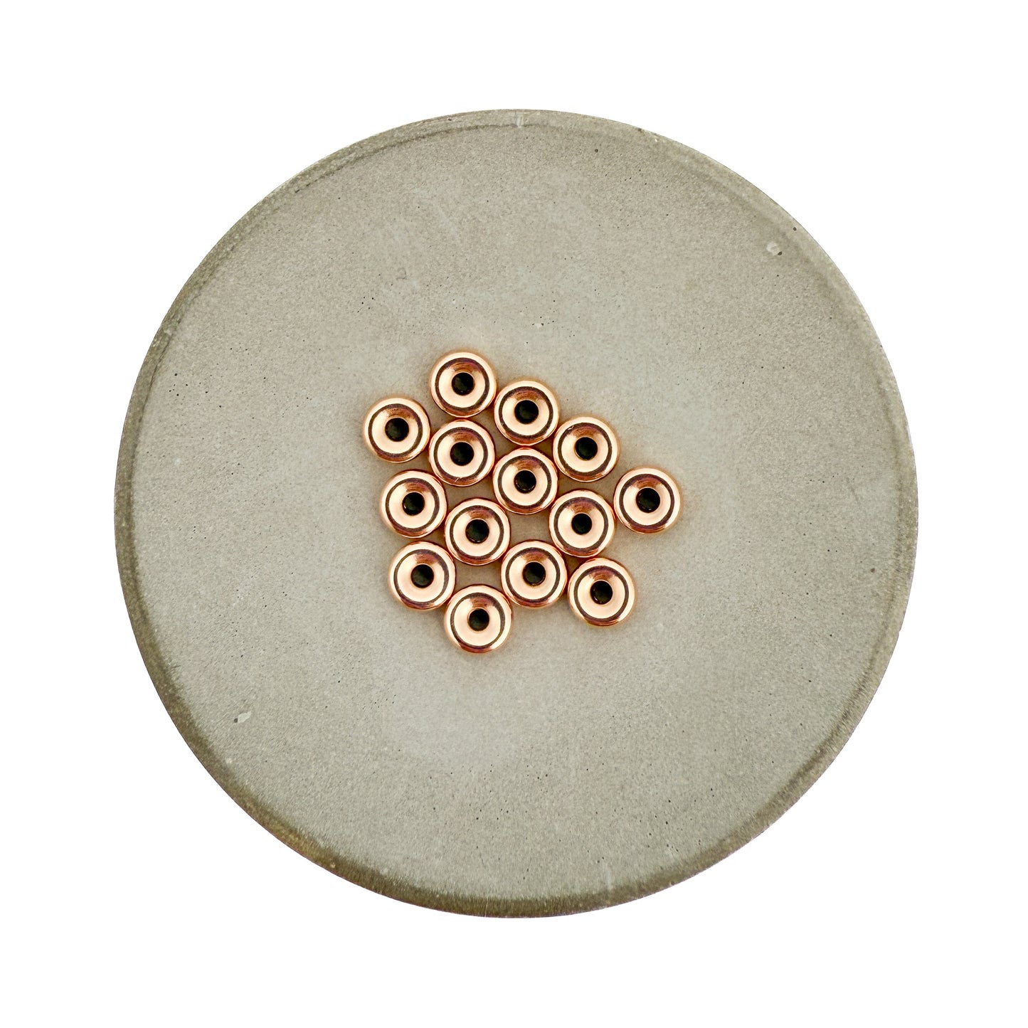 Donut Rondelle 6mm Spacer Bead - Rose Gold Filled (1 pc/M2001)-The Bead Gallery Honolulu