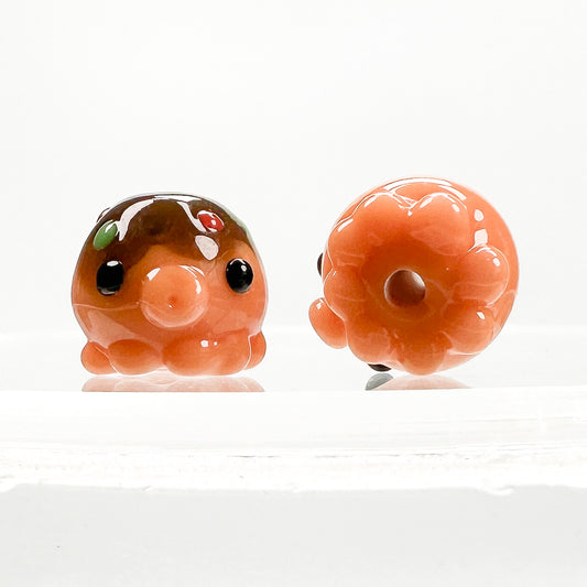 Chibi Handmade Glass Beads - Takoyaki Octopus-The Bead Gallery Honolulu