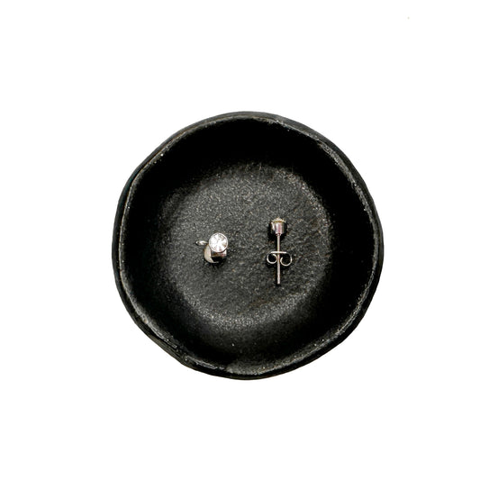 *4mm cz sparkle post with backing - stainless steel (by the pair)-The Bead Gallery Honolulu