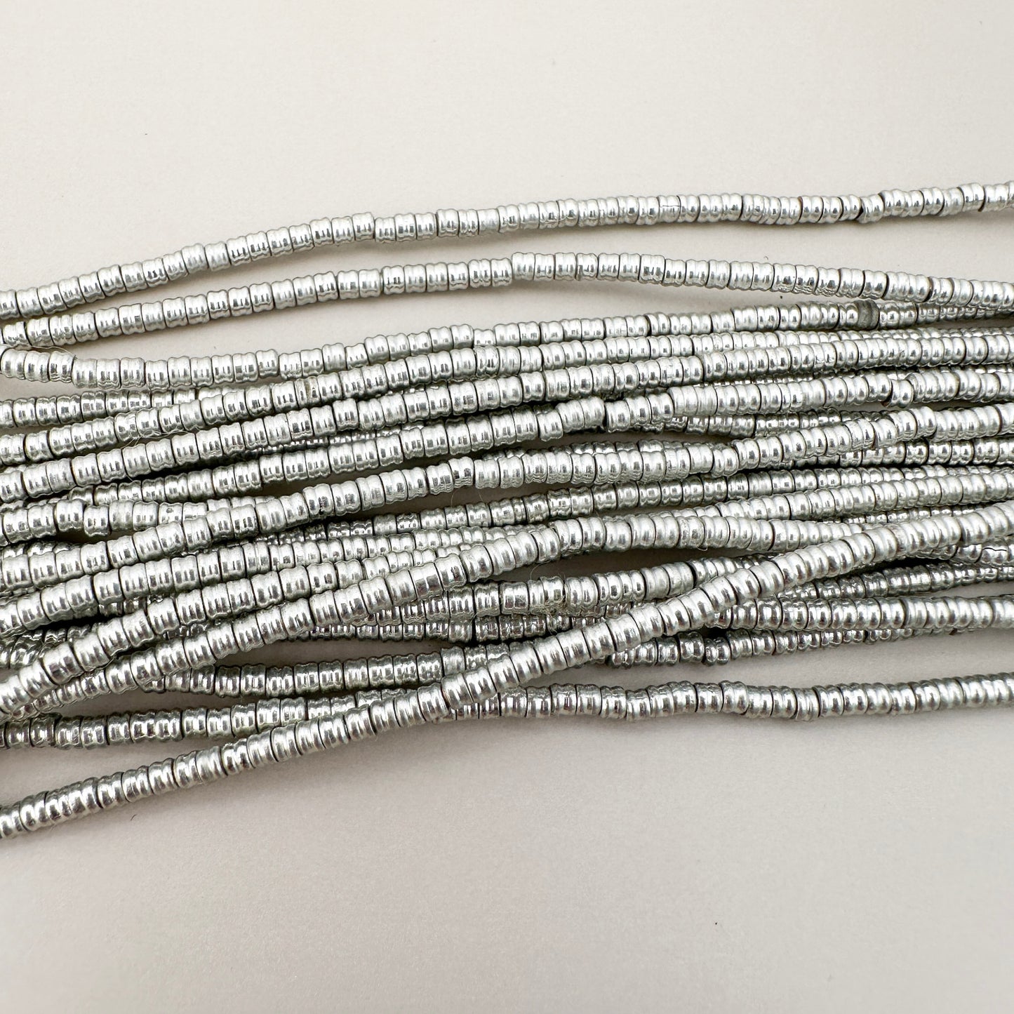 1.5mm Stacked Tube Brass Bead (3 Color Options) - 24" Strand (GEM2221)