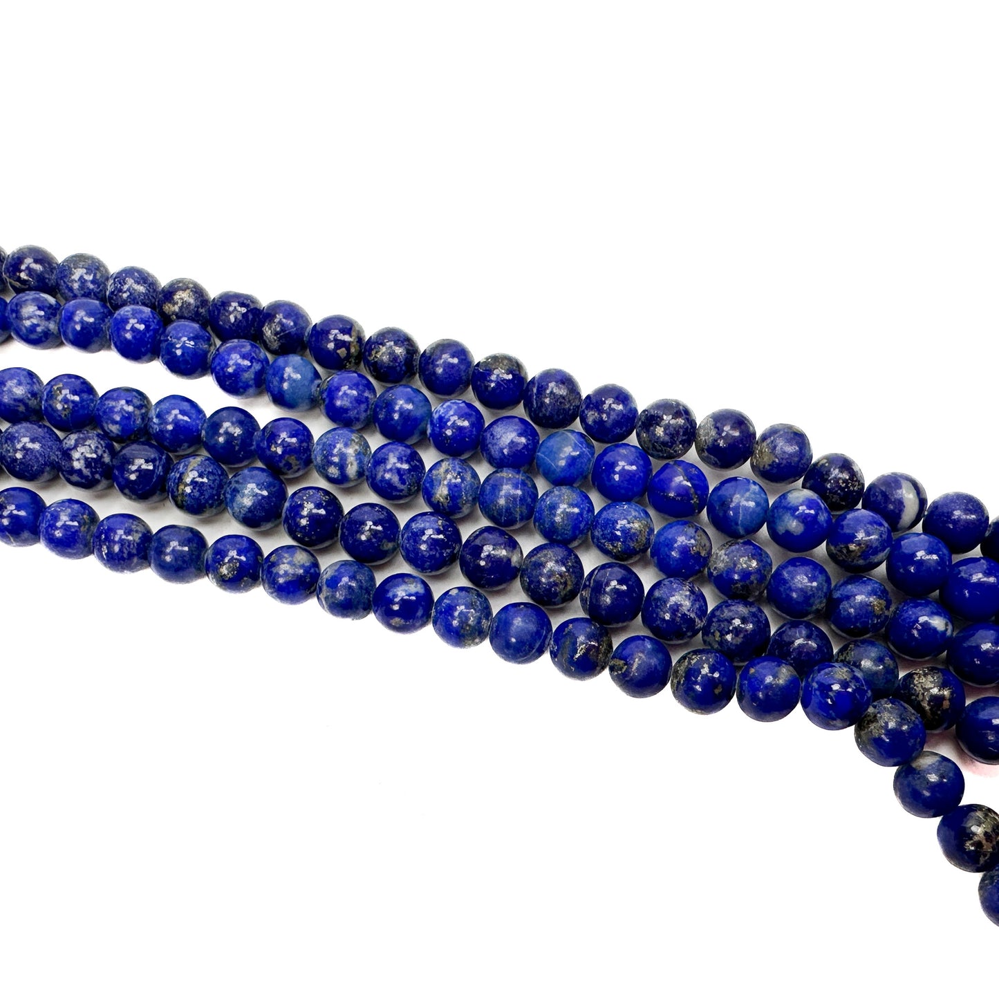 Lapis Lazuli 4mm Smooth Round Bead - 15" Strand-The Bead Gallery Honolulu